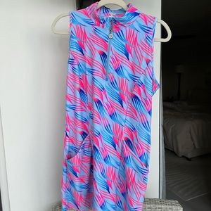 Tzu tzu dress , ruffle removed by seamstress . Perfect for someone 5’4” !